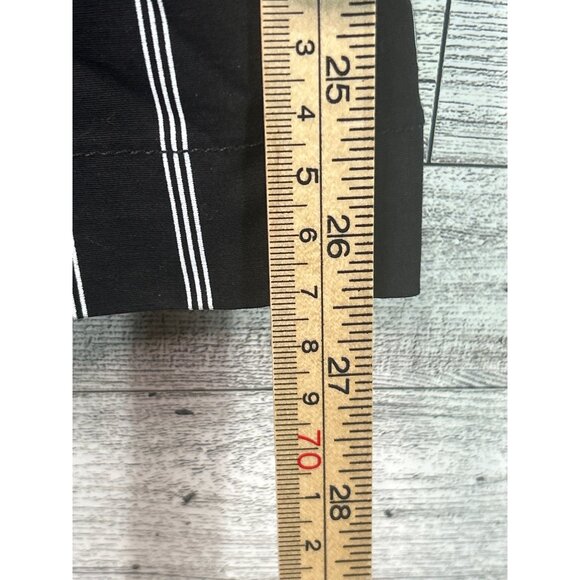 Stand Dress Women's size medium Black & White Striped Midi  Bow Detail Strapless - Picture 9 of 9